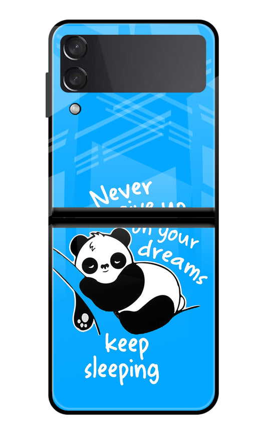 Keep Sleeping Samsung Galaxy Z Flip3 Glass Case