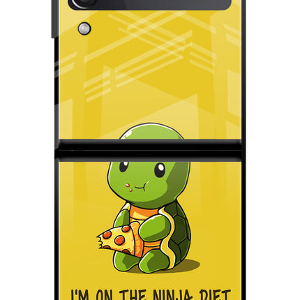 I'm on Ninja Diet Samsung Galaxy Z Flip3 Glass Case
