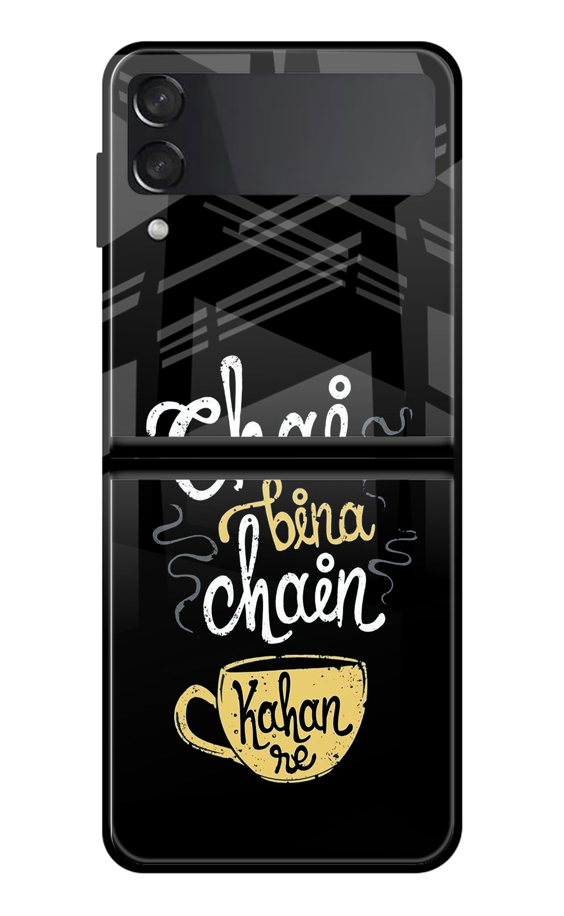 Chai Bina Chain Kaha Re Samsung Galaxy Z Flip3 Glass Case