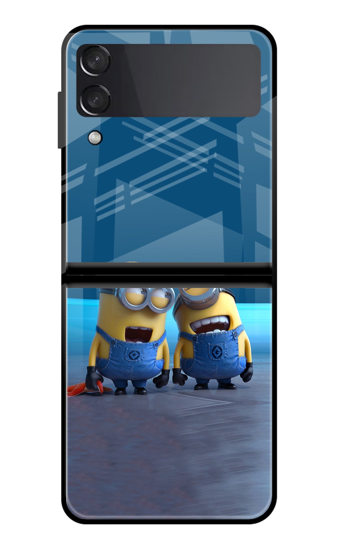 Minion Laughing Samsung Galaxy Z Flip3 Glass Case