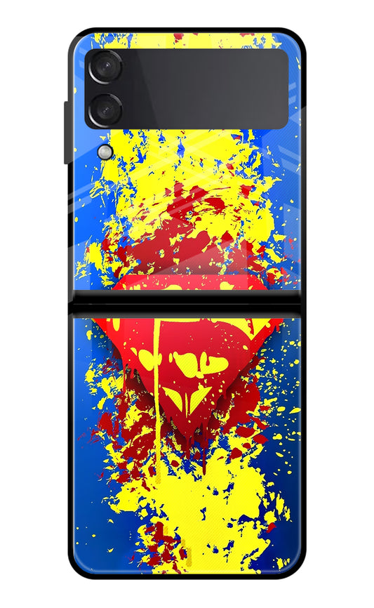 Superman logo Samsung Galaxy Z Flip3 Glass Case