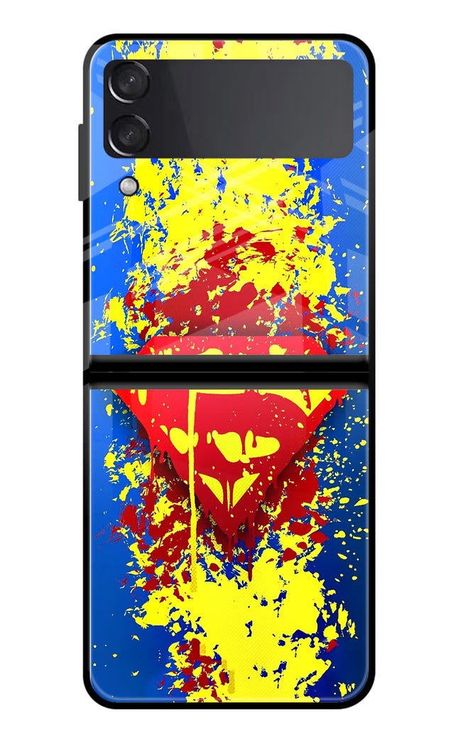 Superman logo Samsung Galaxy Z Flip3 Glass Case