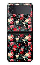 Rose Pattern Samsung Galaxy Z Flip3 Glass Case
