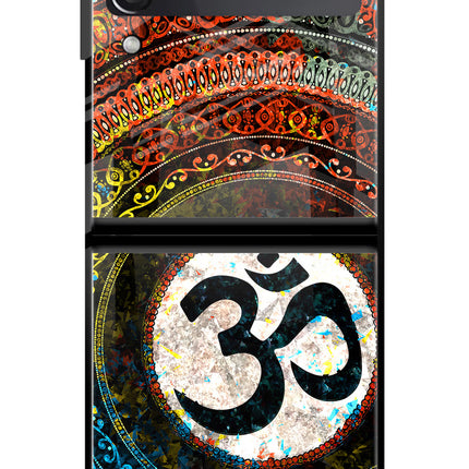 Om Cultural Samsung Galaxy Z Flip3 Glass Case