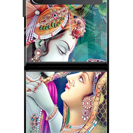 Lord Radha Krishna Samsung Galaxy Z Flip3 Glass Case