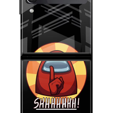 Among Us Shhh! Samsung Galaxy Z Flip3 Glass Case