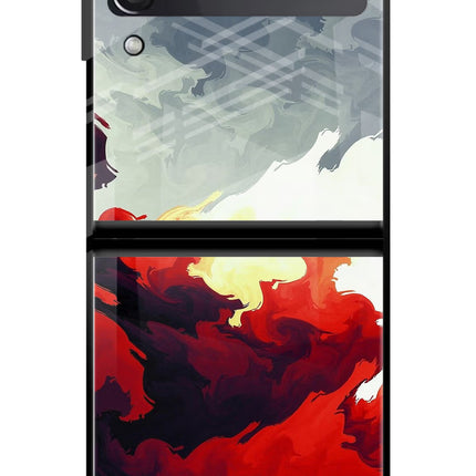 Fire Cloud Samsung Galaxy Z Flip3 Glass Case