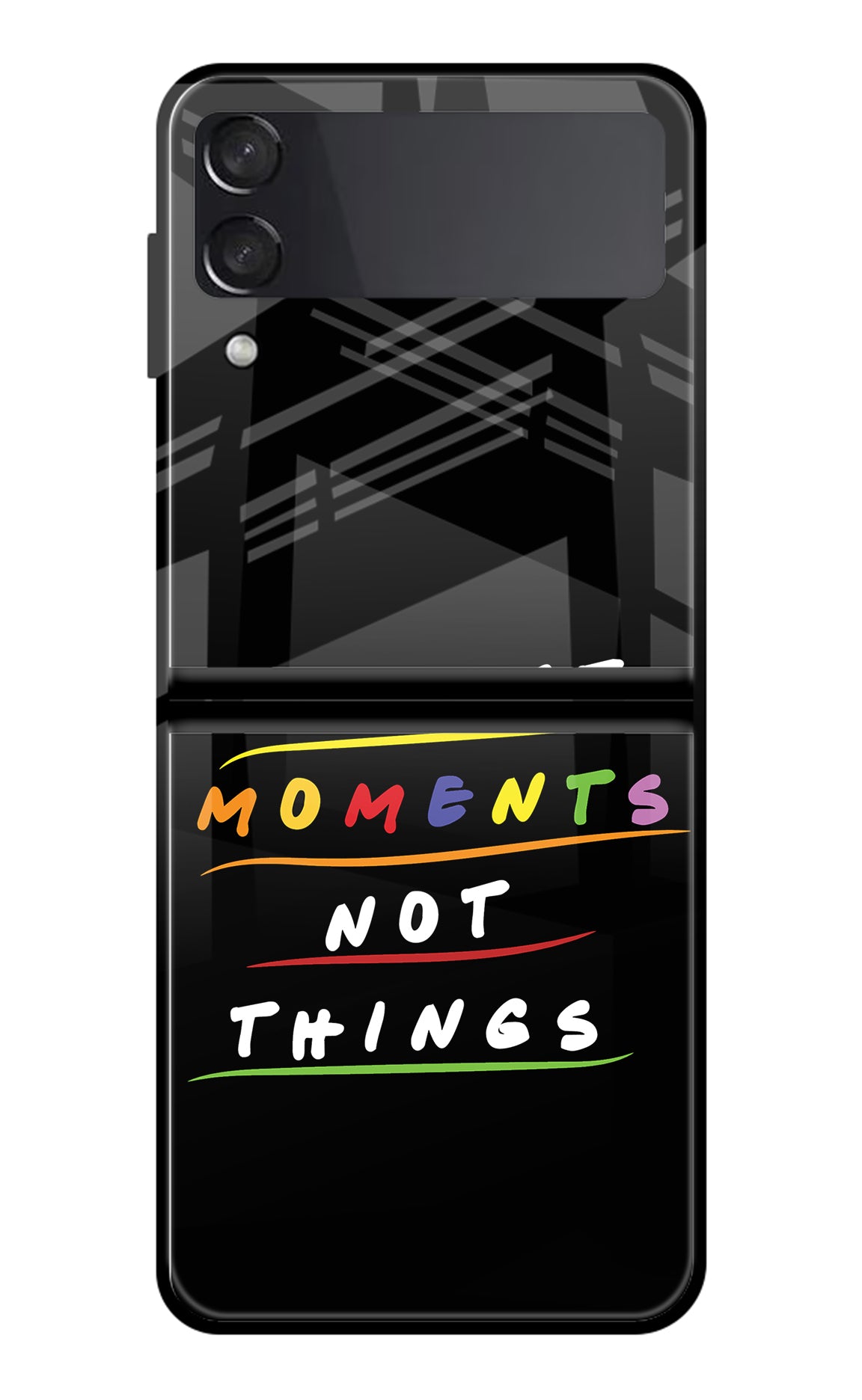 Collect Moments Not Things Samsung Galaxy Z Flip3 Glass Case