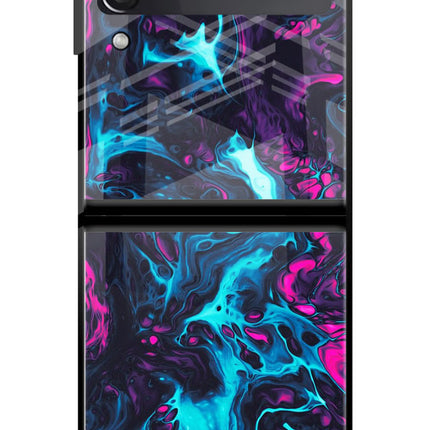 Abstract Samsung Galaxy Z Flip3 Glass Case