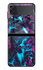 Abstract Samsung Galaxy Z Flip3 Glass Case