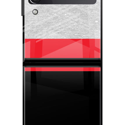 Tri Color Pattern Samsung Galaxy Z Flip3 Glass Case
