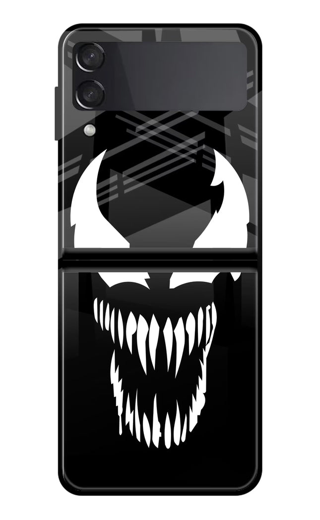 Venom Samsung Galaxy Z Flip3 Glass Case Back Cover by Casekaro