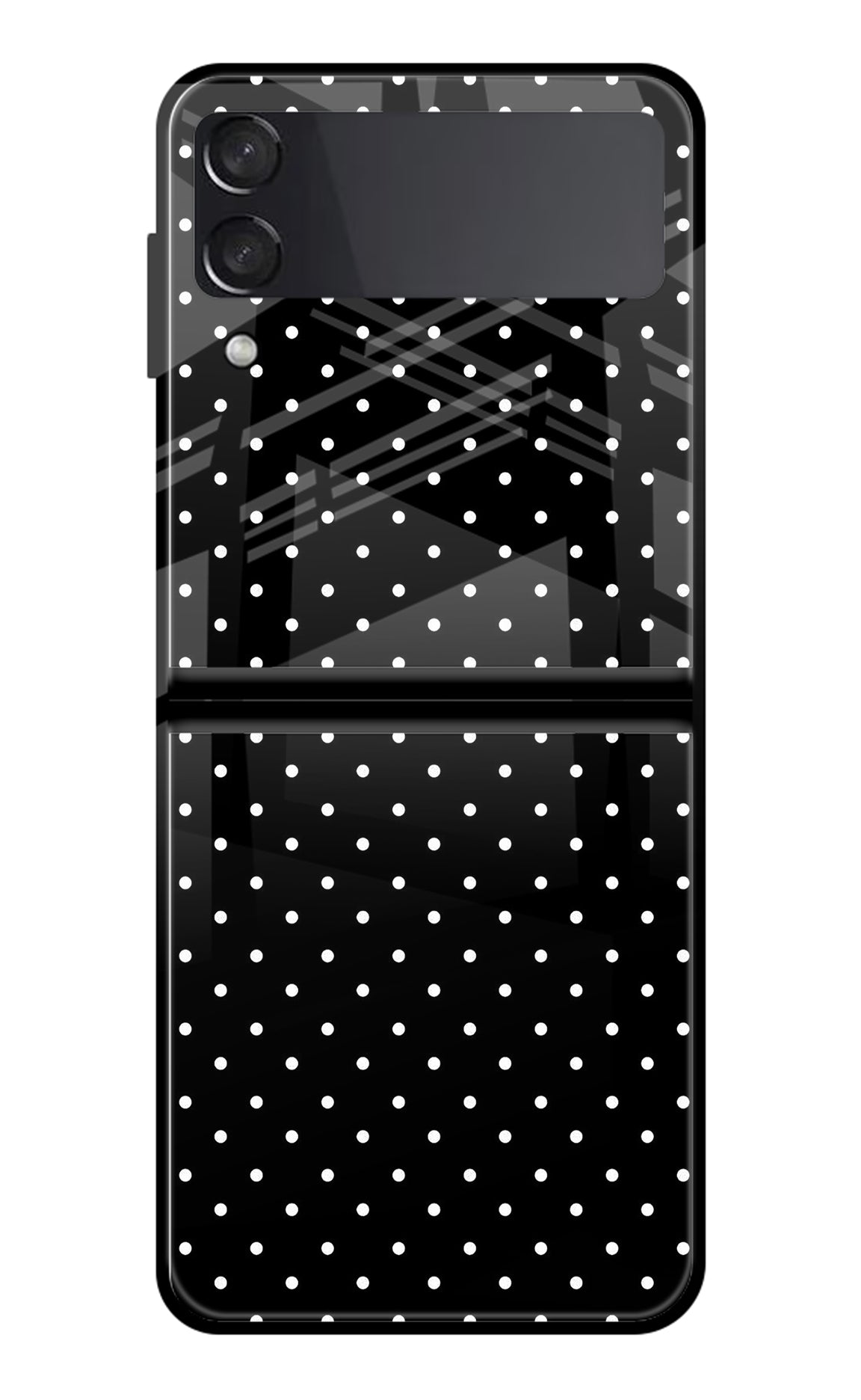 White Dots Samsung Galaxy Z Flip3 Glass Case