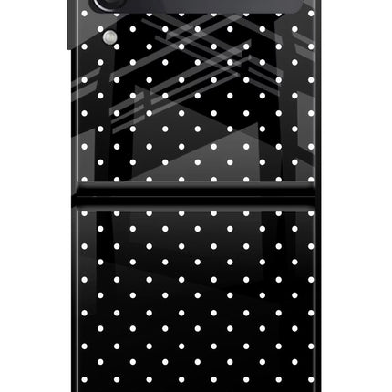 White Dots Samsung Galaxy Z Flip3 Glass Case