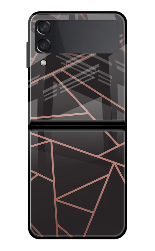 Geometric Pattern Samsung Galaxy Z Flip3 Glass Case