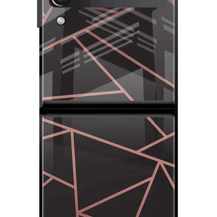 Geometric Pattern Samsung Galaxy Z Flip3 Glass Case