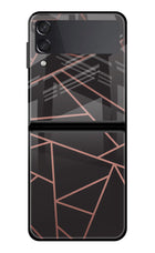 Geometric Pattern Samsung Galaxy Z Flip3 Glass Case