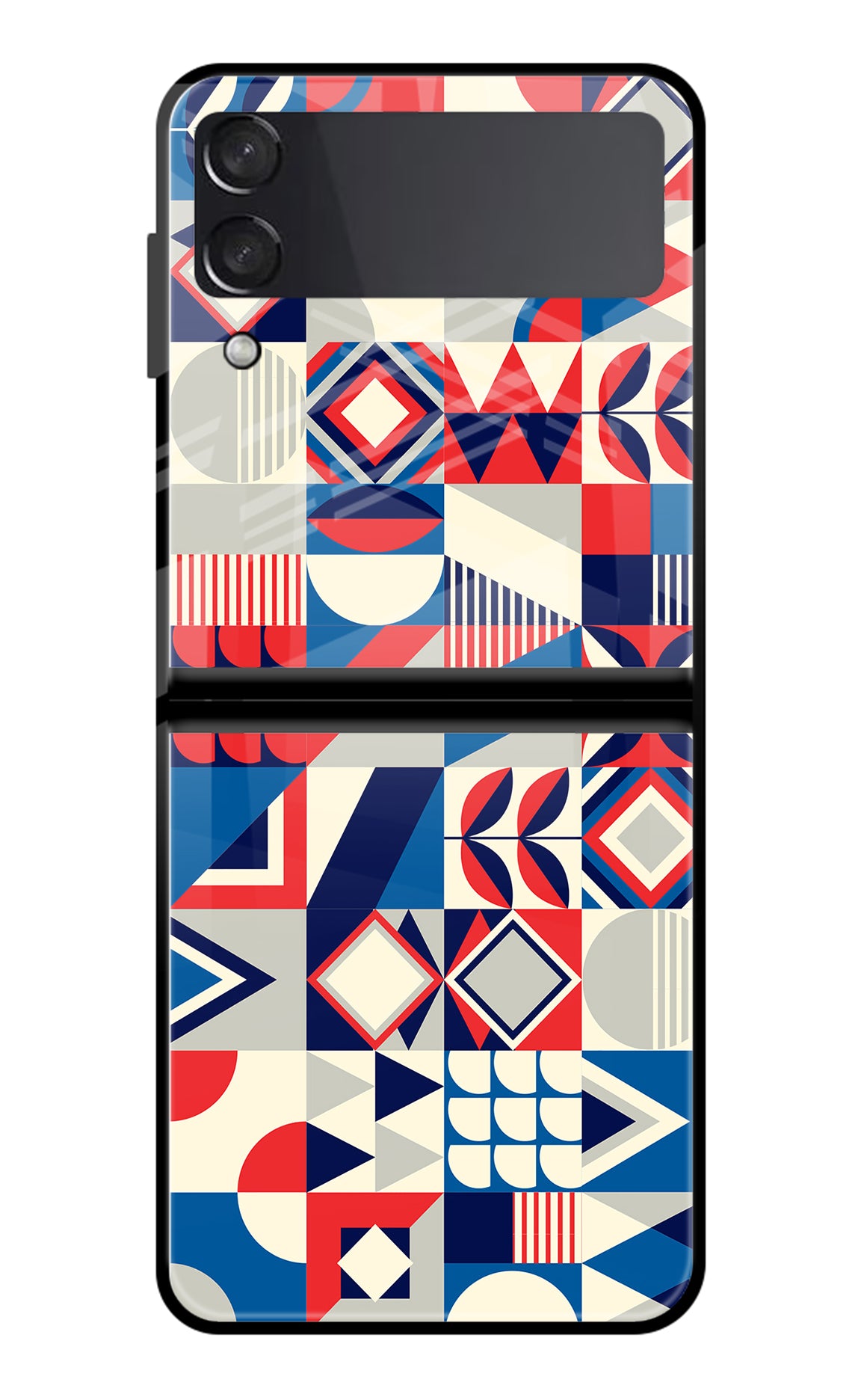 Colorful Pattern Samsung Galaxy Z Flip3 Glass Case