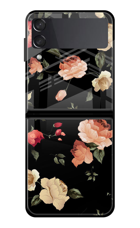 Flowers Samsung Galaxy Z Flip3 Glass Case