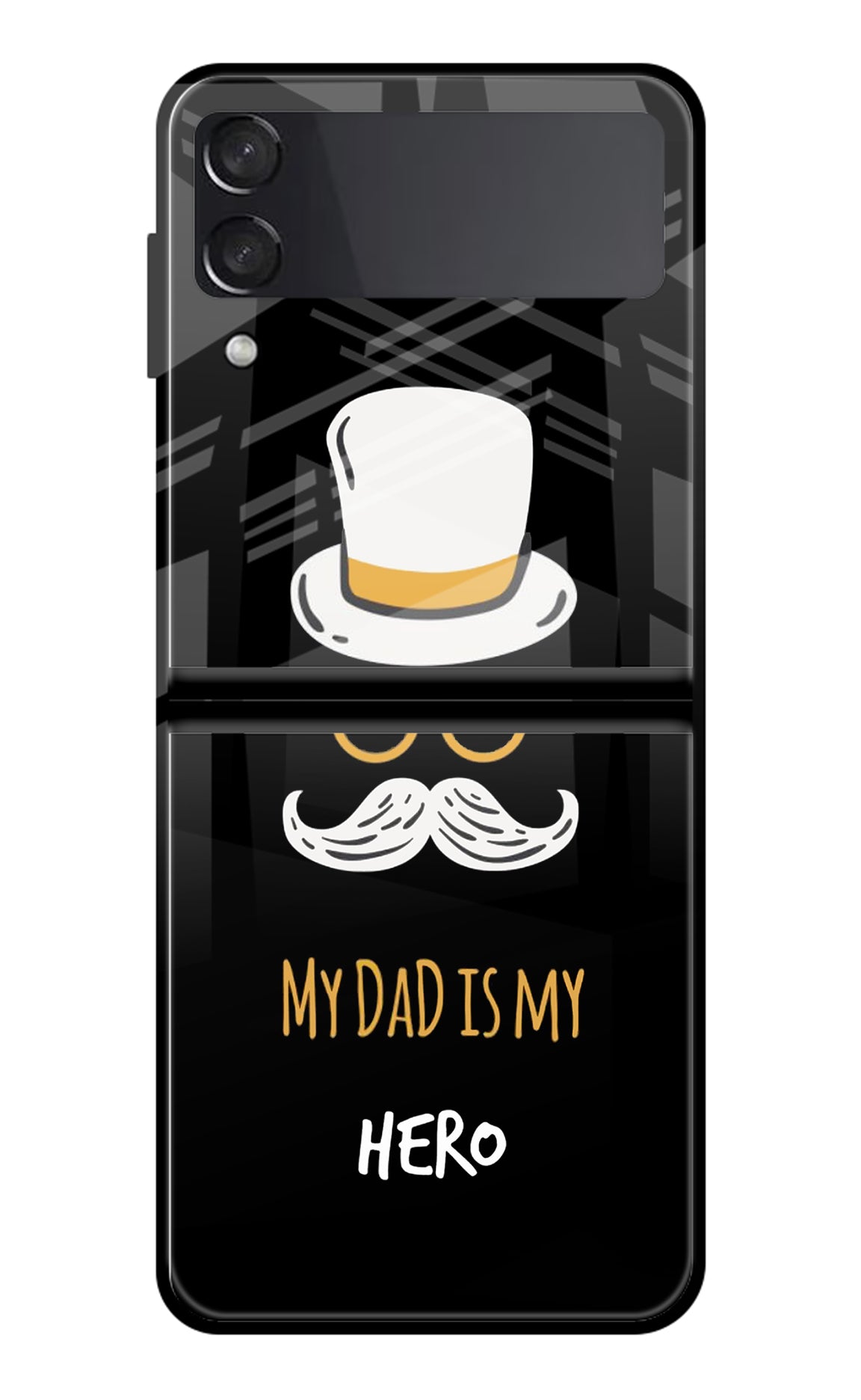 My Dad Is My Hero Samsung Galaxy Z Flip3 Glass Case