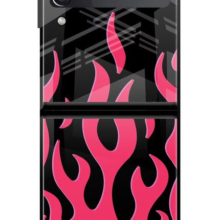 Fire Flames Samsung Galaxy Z Flip3 Glass Case