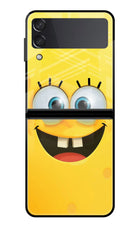 Sponge 1 Samsung Galaxy Z Flip3 Glass Case Back Cover by Casekaro