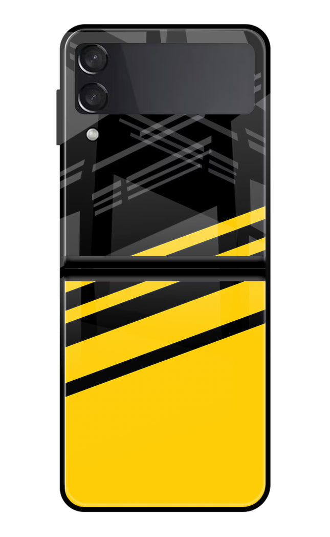 Yellow Shades Samsung Galaxy Z Flip3 Glass Case Back Cover by Casekaro