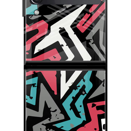 Geometric Graffiti Samsung Galaxy Z Flip3 Glass Case
