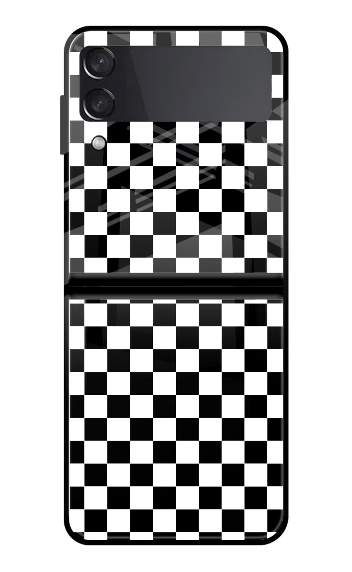 Chess Board Samsung Galaxy Z Flip3 Glass Case Back Cover by Casekaro