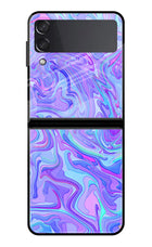 Glitter Samsung Galaxy Z Flip3 Glass Case Back Cover by Casekaro