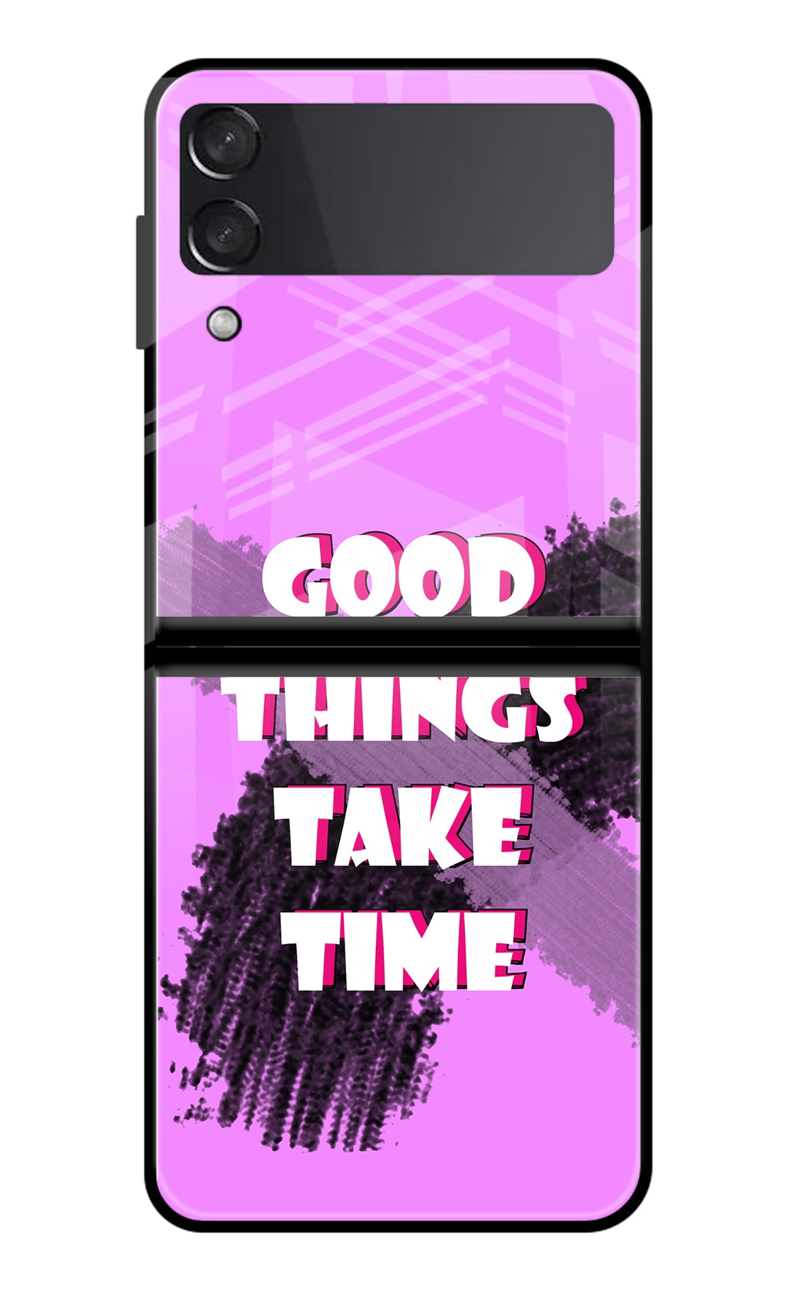 Good Things Take Time Samsung Galaxy Z Flip3 Glass Case