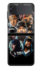 Rappers Samsung Galaxy Z Flip3 Glass Case Back Cover by Casekaro