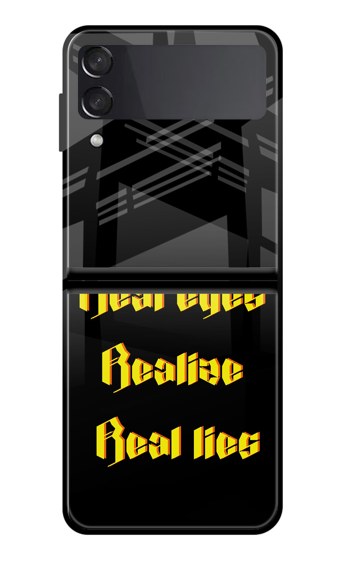 Real Eyes Realize Real Lies Samsung Galaxy Z Flip3 Glass Case