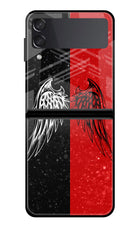 Wings Samsung Galaxy Z Flip3 Glass Case Back Cover by Casekaro