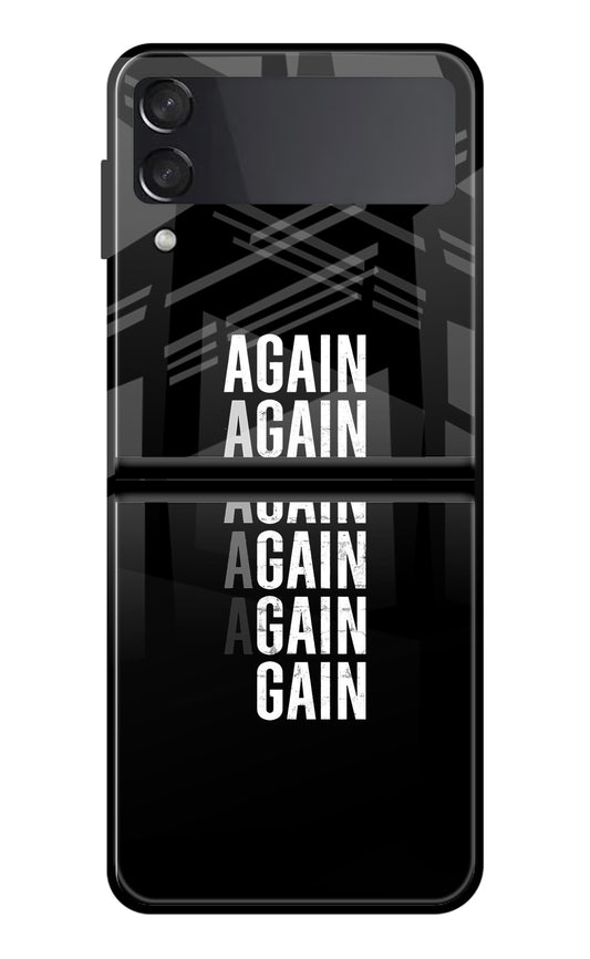 Again Again Gain Samsung Galaxy Z Flip3 Glass Case