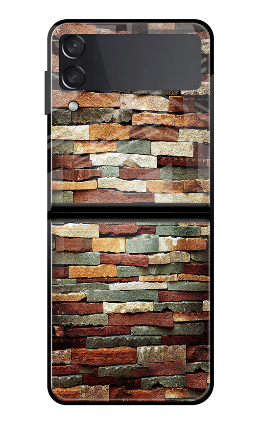 Bricks Pattern Samsung Galaxy Z Flip3 Glass Case