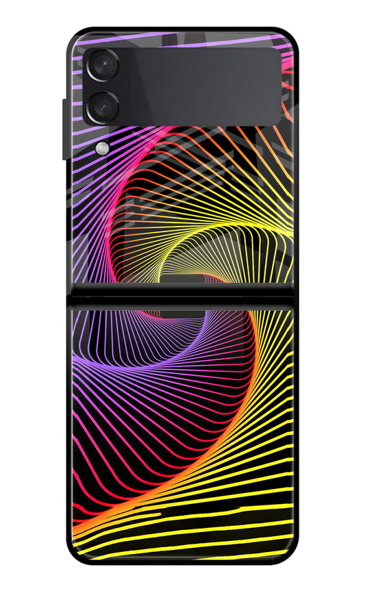 Colorful Strings Samsung Galaxy Z Flip3 Glass Case