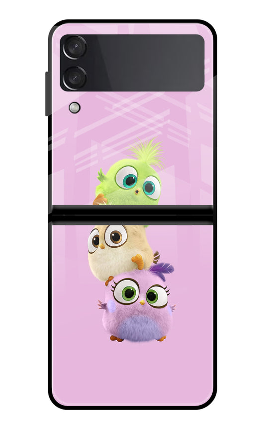 Cute Little Birds Samsung Galaxy Z Flip3 Glass Case