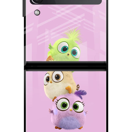 Cute Little Birds Samsung Galaxy Z Flip3 Glass Case