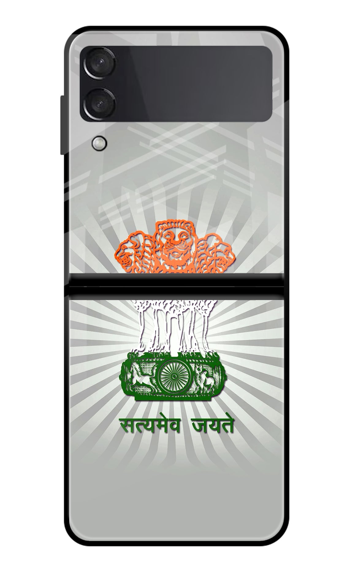 Satyamev Jayate Art Samsung Galaxy Z Flip3 Glass Case