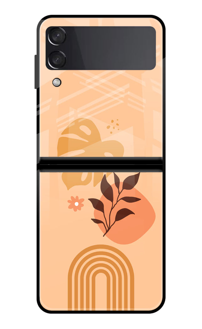 Bohemian Art Samsung Galaxy Z Flip3 Glass Case Back Cover by Casekaro