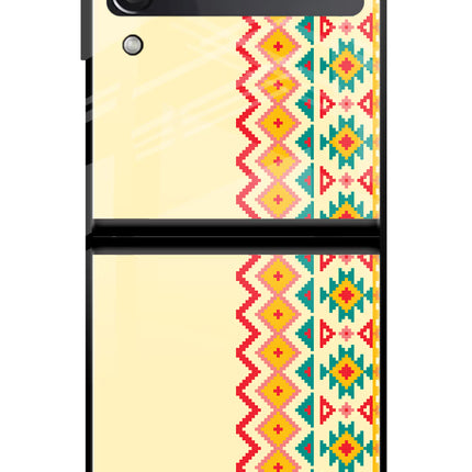 Ethnic Seamless Samsung Galaxy Z Flip3 Glass Case