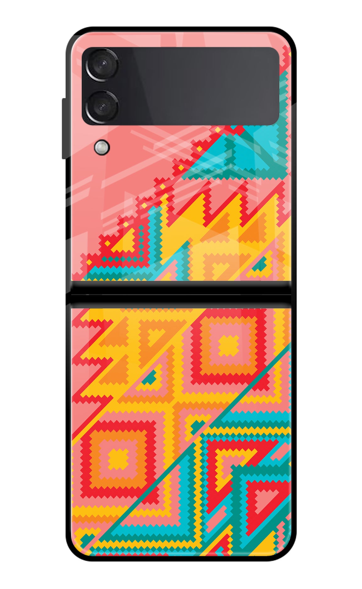 Aztec Tribal Samsung Galaxy Z Flip3 Glass Case