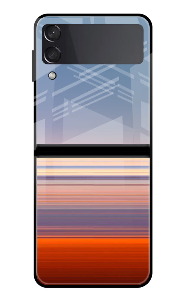 Morning Colors Samsung Galaxy Z Flip3 Glass Case Back Cover by Casekaro