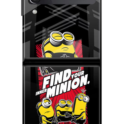 Find your inner Minion Samsung Galaxy Z Flip3 Glass Case