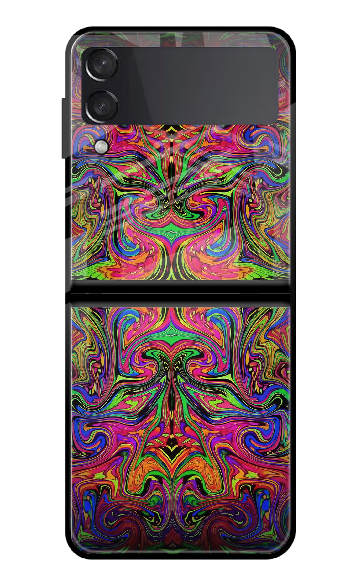 Psychedelic Art Samsung Galaxy Z Flip3 Glass Case