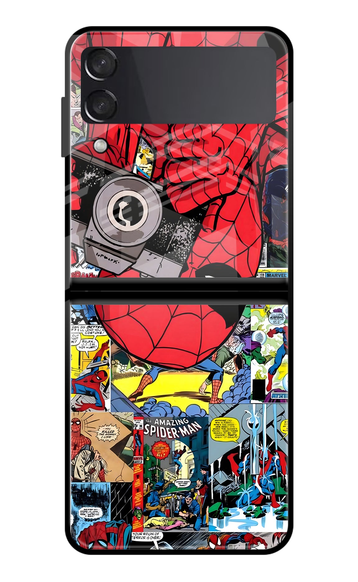 Spider Man Samsung Galaxy Z Flip3 Glass Case