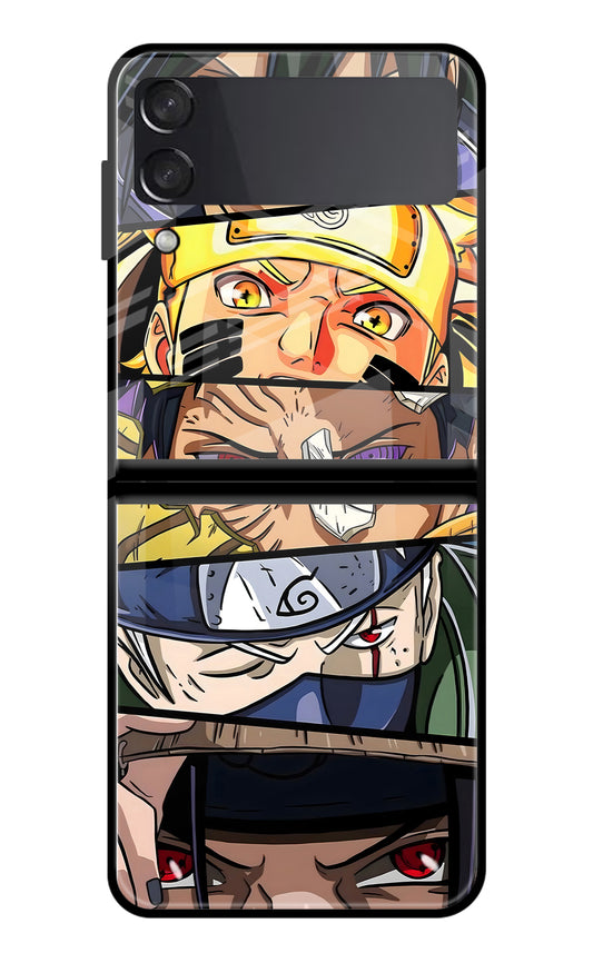 Naruto Character Samsung Galaxy Z Flip3 Glass Case