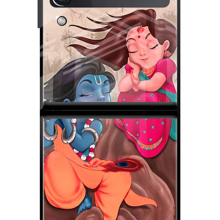 Radhe Krishna Samsung Galaxy Z Flip3 Glass Case