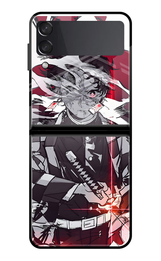 Demon Slayer Samsung Galaxy Z Flip3 Glass Case